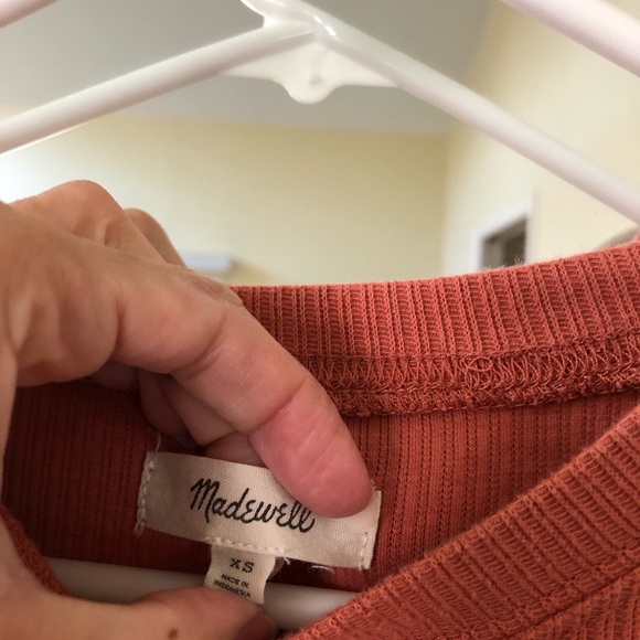 MADEWELL Ribbed Short Sleeve T-Shirt Dress Size XS - Picture 6 of 6